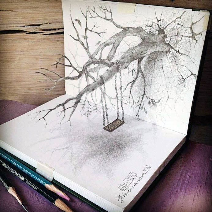 dessin 3D carnets