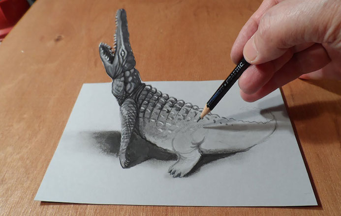 illusion doptique papier 3D