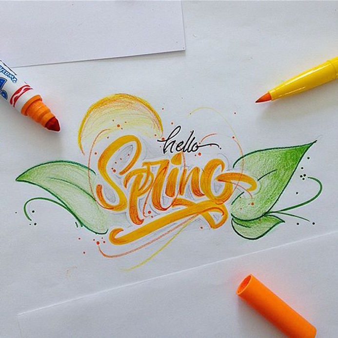 spring handlettering