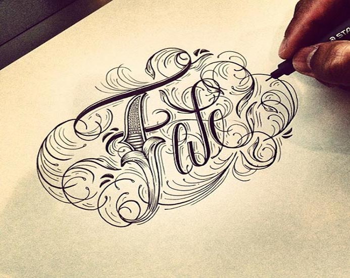 hand lettering typographie