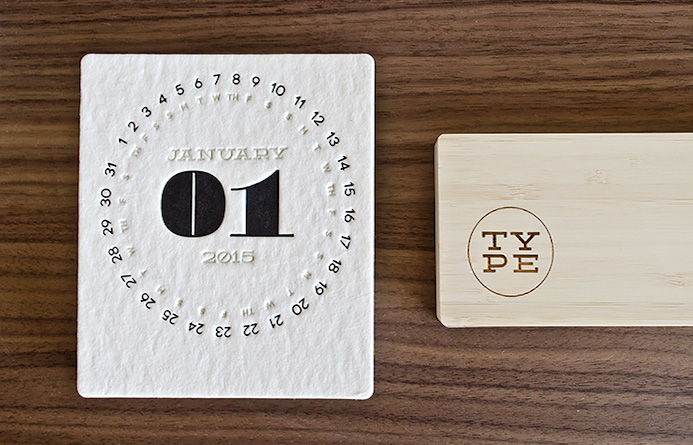 typographie calendrier