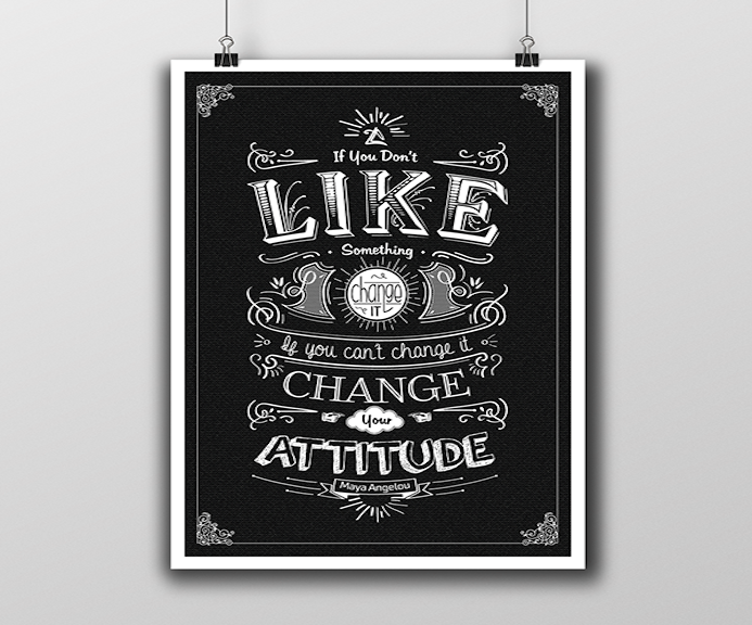typographie citation noir et blanc