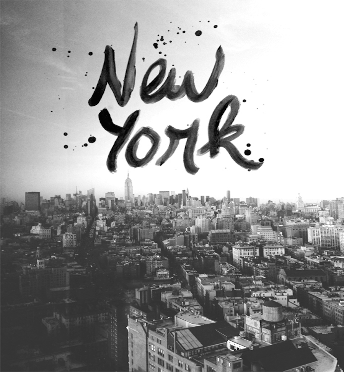 New York City hand lettering