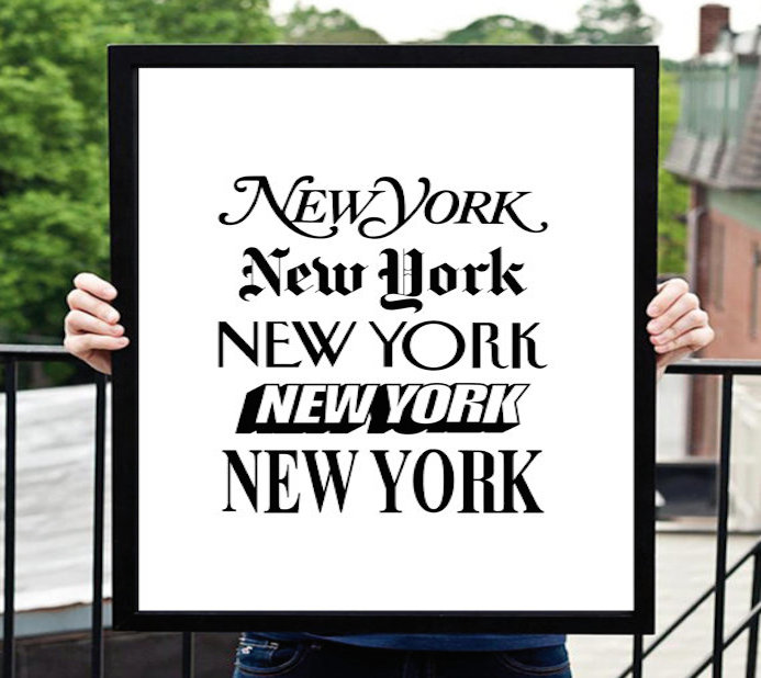 Typographie New York Big Apple