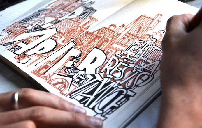 cahier de dessin graff