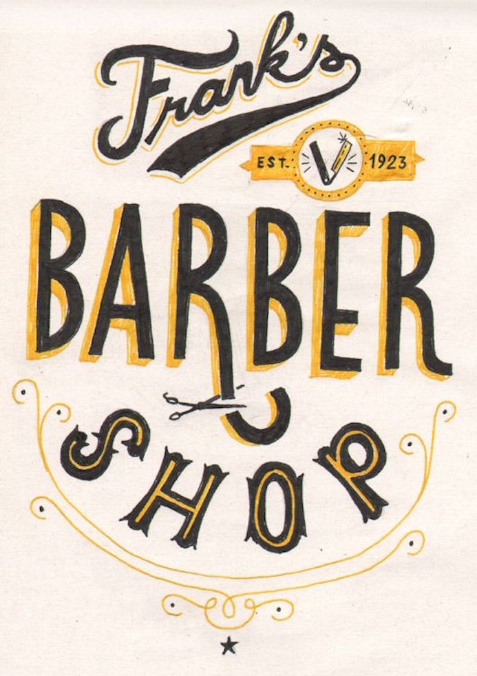handlettering barbershop