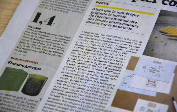 Les Echos article Le Papier fait de la Resistance