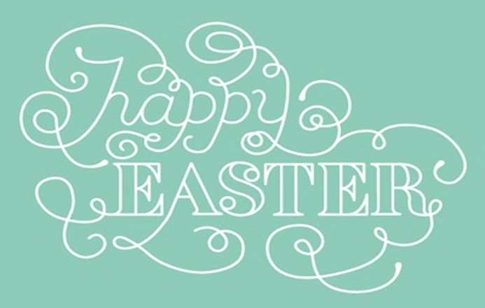 Happy esater - le papier - typography 1