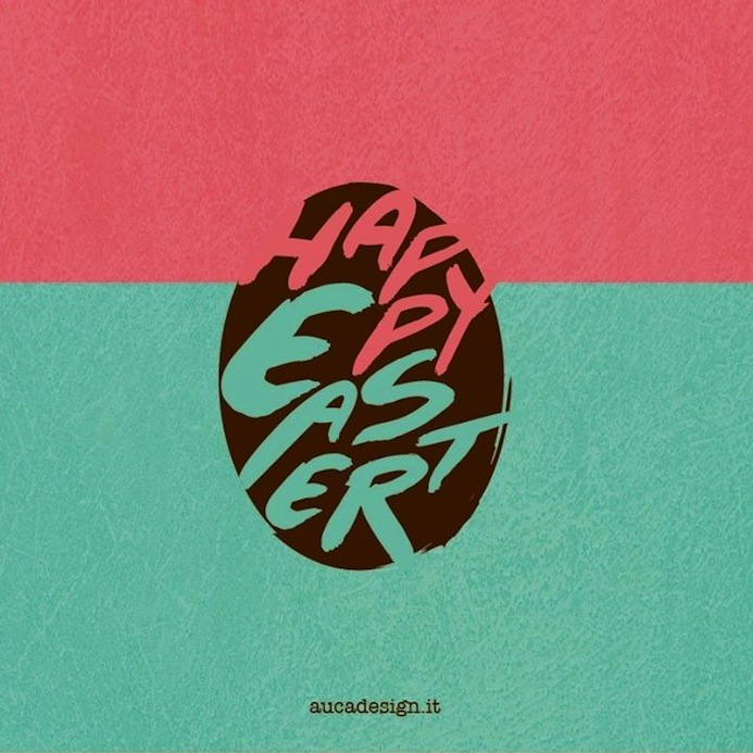 Happy esater - le papier - typography 3