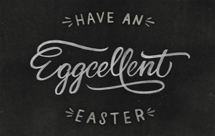 Happy esater - le papier - typography 8