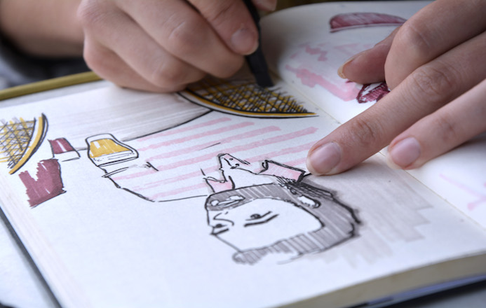 cahier de note dessins