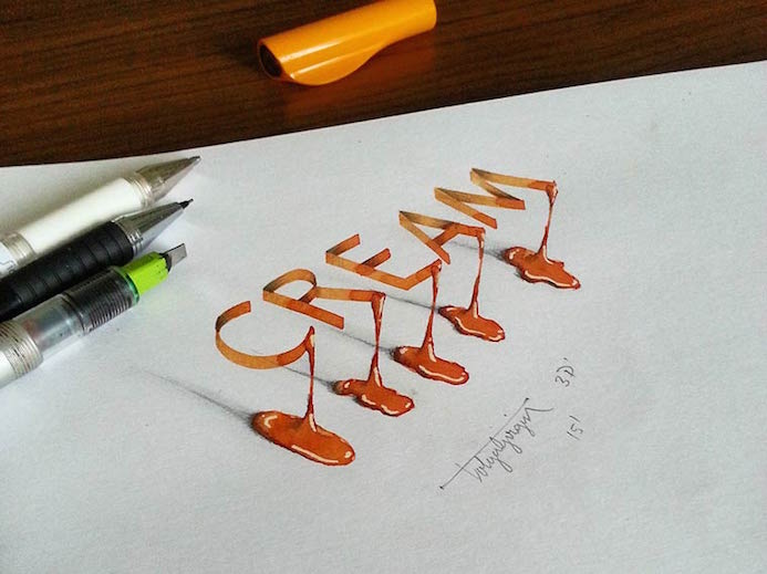 Typographie 3D Le Papier 16