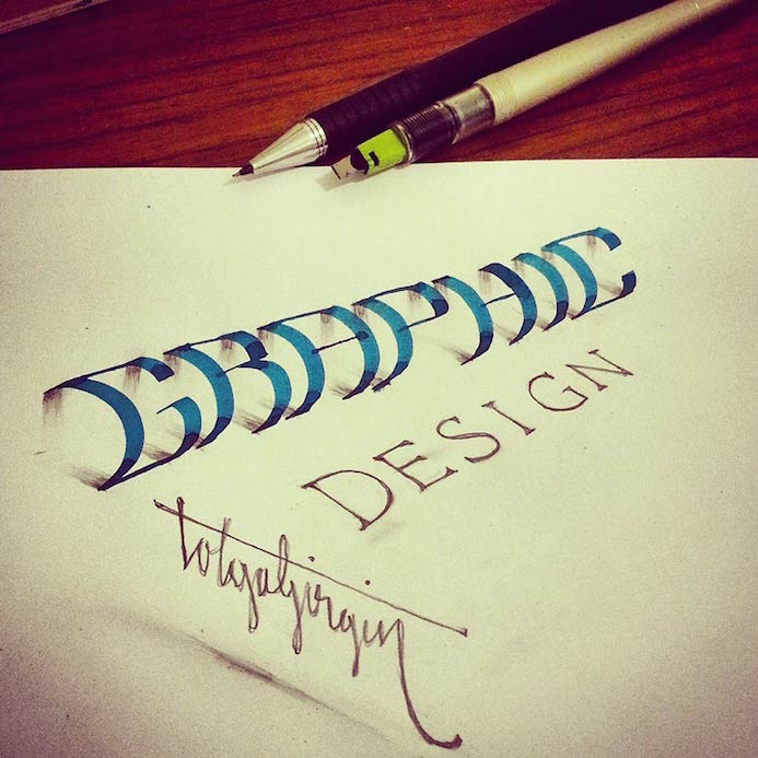 Typographie 3D Le Papier 2