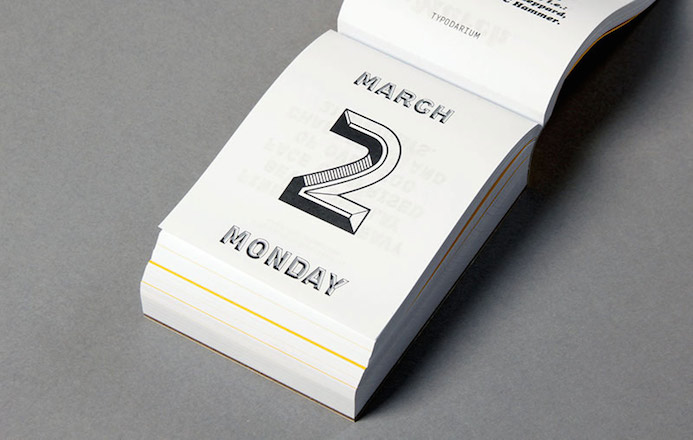 calendrier typographie