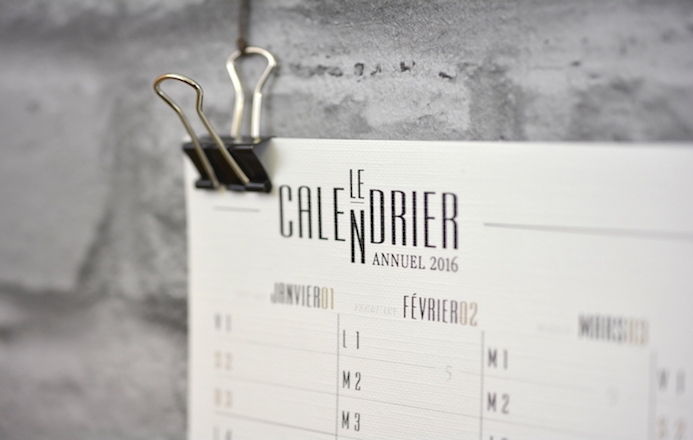 nouveauté : le calendrier 2016 le papier