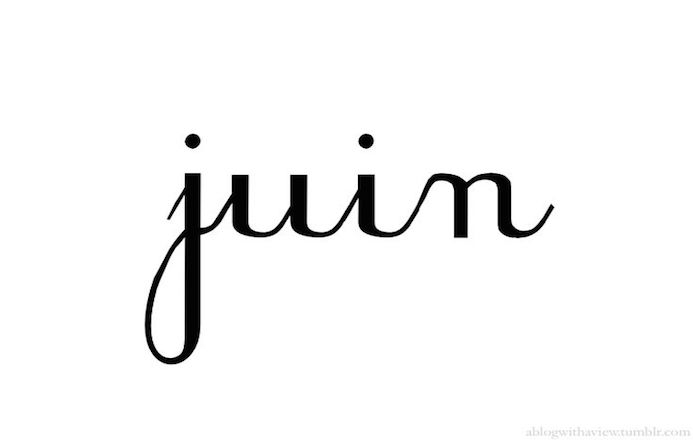 Carnet de typographie #56 : Mois de juin !