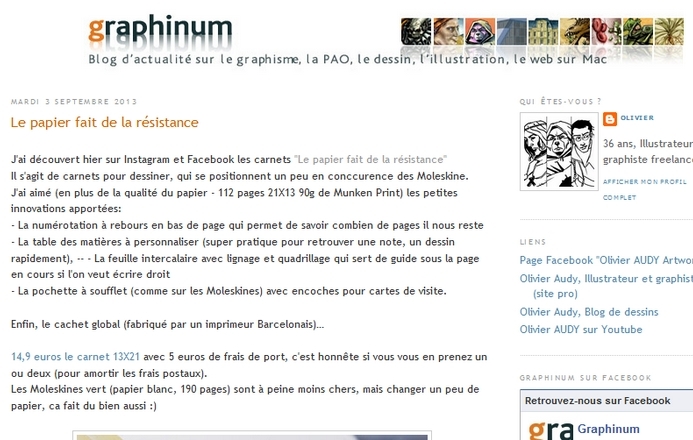 Les carnets &quot;Le Papier&quot; sont sur Graphinum