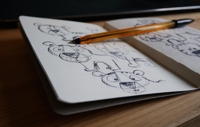 Les dessins de Binbinrobin sur notre calepin Le Papier